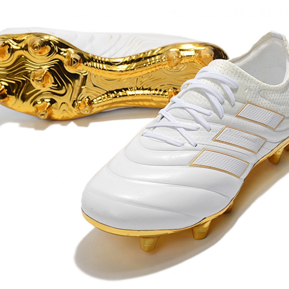 adidas white and gold boots